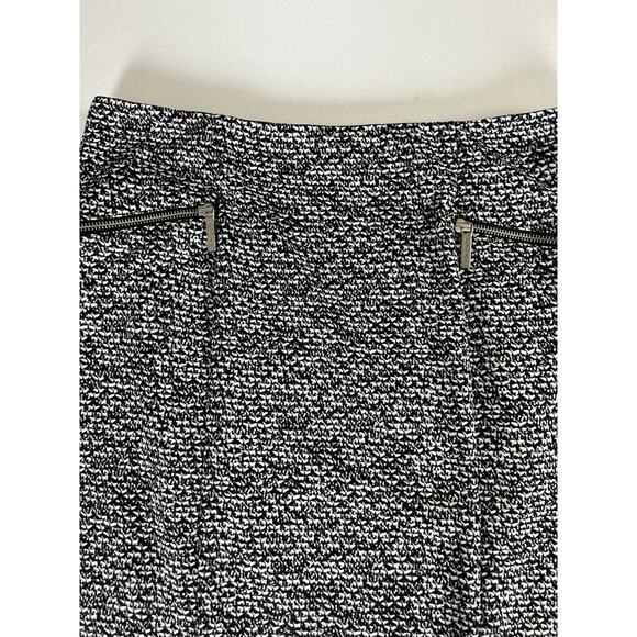 Michael Kors‎ Pencil Skirt Size 14 Black White Patterned Straight Career Stretch - Picture 4 of 9